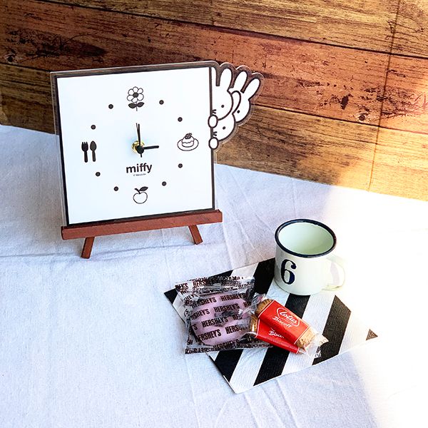 ミッフィー グッズ MIFFY インテリアクロック のぞき WH