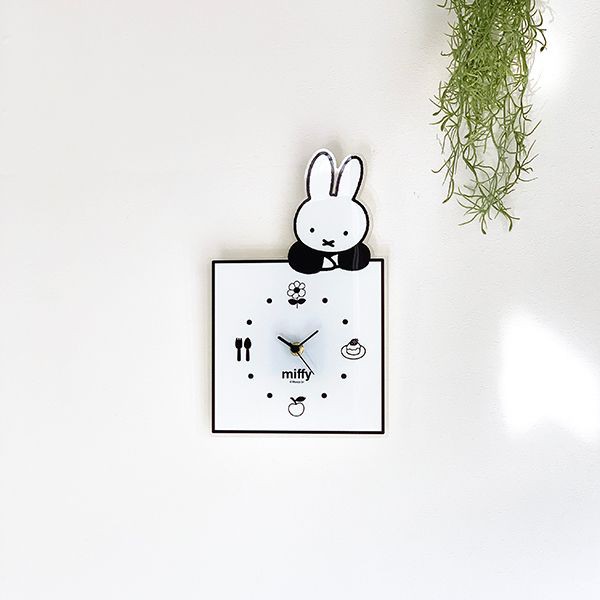 ミッフィー グッズ MIFFY インテリアクロック のっかり BK