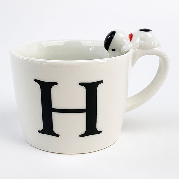 スヌーピー フィギュア付イニシャルマグ ｈ スヌーピー フィギュア付マグ マグカップ イニシャル カップ マグ 白 グッズの通販はau Pay マーケット Perfect World Tokyo