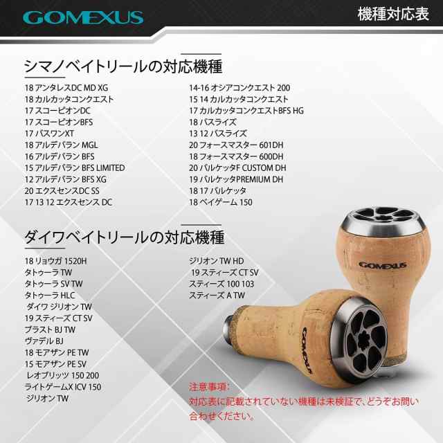 送料無料 ゴメクサス パワー ハンドル ノブ 27mm 天然コルク シマノ Shimano TypeA ダイワ Daiwa TypeS リール 用 冬 釣り対応 カスタム の通販はau PAY マーケット - ゴメクサス（GOMEXUS） | au PAY マーケット－通販サイト