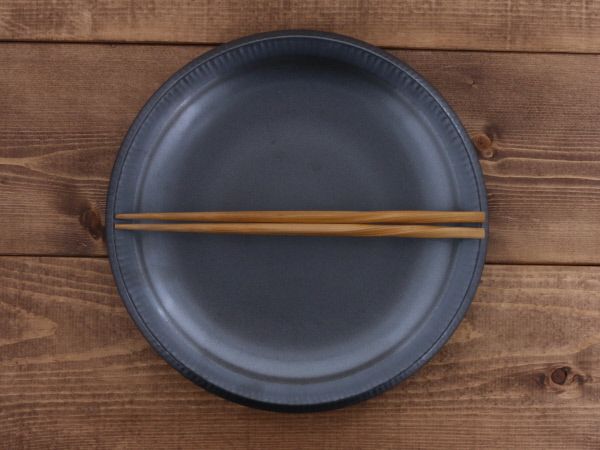 銀製の皿 立渕丸皿 銀砂 [2サイズ](21cm-23.5cm)