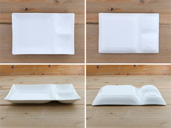 ビュッフェプレート 3つ仕切り ホワイト グッドデザイン賞 ビュッフェ