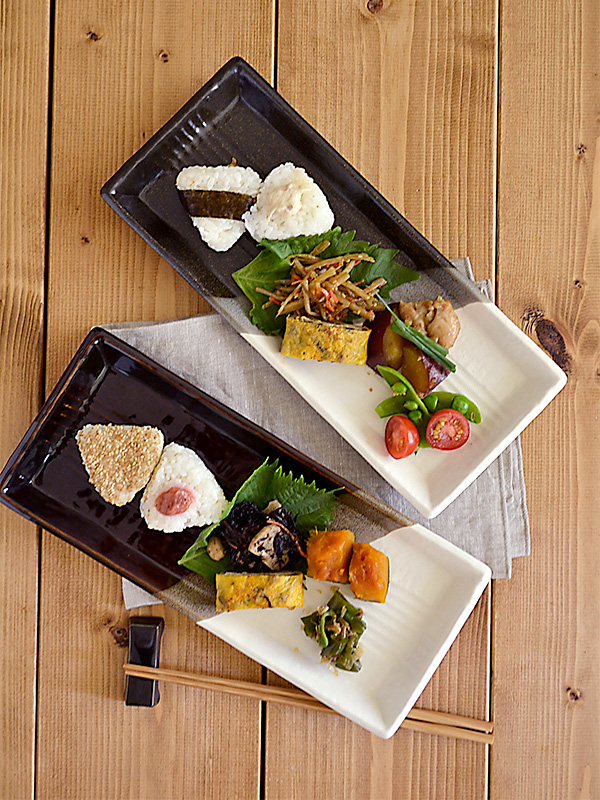 新品・未使用/美品レア物　津軽塗×６　盛り皿　寿司下駄　オードブル皿　角皿 長角盛皿 26.5cm ソギ 和食器皿 プレート 盛り皿 角皿 ディナー