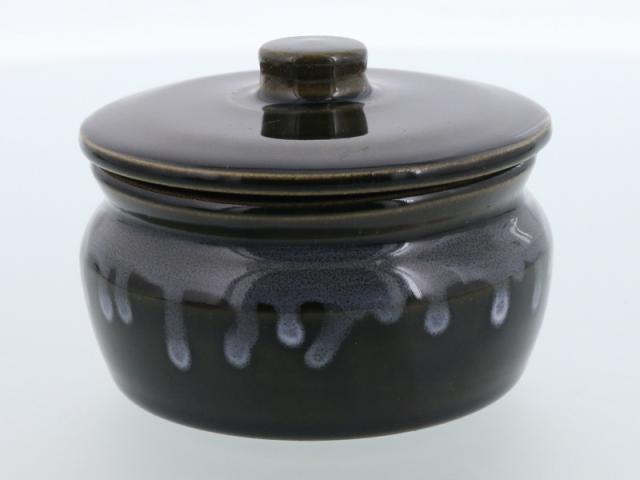 陶器の蓋付き容器 蓋付かめ 155cc 保存容器 梅干・漬物容器 陶器製 アウトレット 漬物