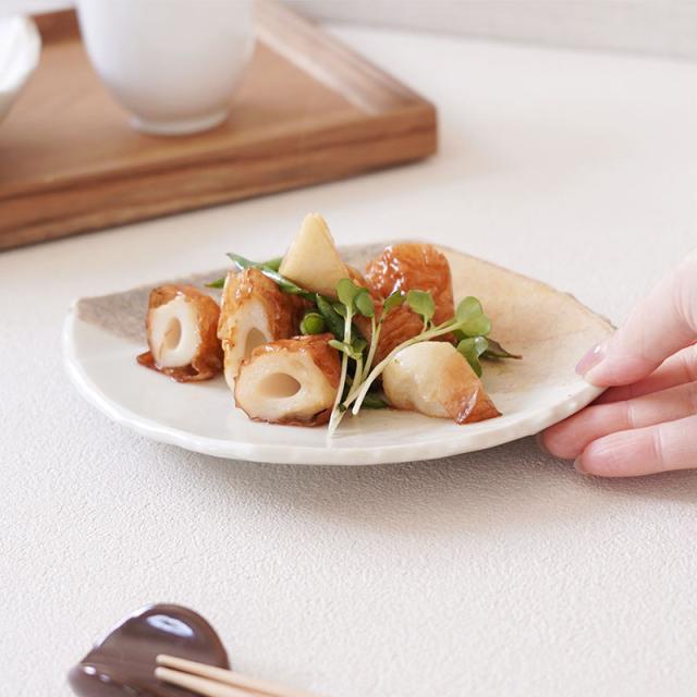 大皿 1点 ＆ 取り皿 2点 2人用 3点セット 変形菱型 山びこ 和食器 大皿 中皿 取り皿 盛り皿 副菜皿 プレートセット ディナープレート 盛り付け皿 メイン皿 菱形 変形皿 おしゃれ 食卓セット 和モダン_4