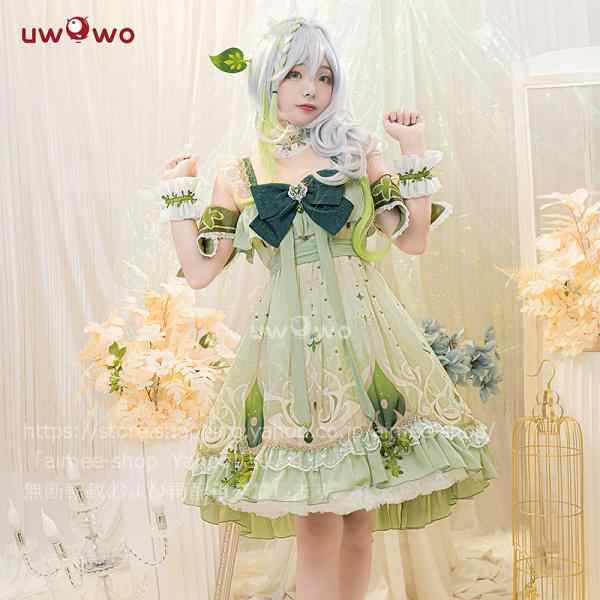 お買い得！】 Uwowo 原神 ナヒーダ メイド服 コスプレ 衣装 ウィッグ