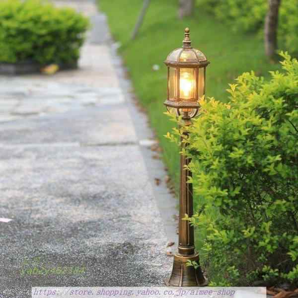 照明 器具 門柱灯 門灯 エクステリア 屋外照明 玄関照明 柱上付け照明 庭園灯 エントランス  外灯  レトロ 防水 スタンドライト ガーデンライト アンティーク風 - 2