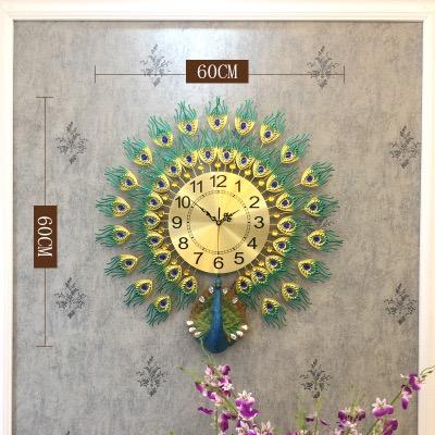 壁掛け時計 おしゃれ 孔雀時計 ウォールクロック インテリア 壁掛け