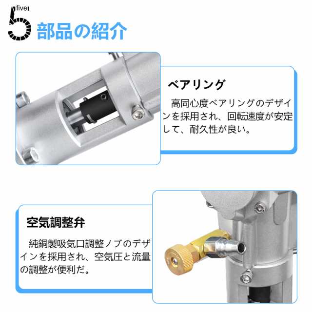 ペイントミキサー パワーミキサー 空気圧攪拌機 エアペイントカクハン