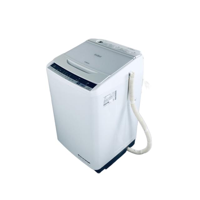 【中古】 【自社配送エリア内限定】 日立 HITACHI 洗濯機 一人暮らし 大きめ 2017年製 全自動洗濯機 8.0kg ホワイト 送風 乾燥機能付き BW-V80B-W 縦型 送料無料 設置無料 地域限定 埼玉 東京 千葉 神奈川 RANK_B