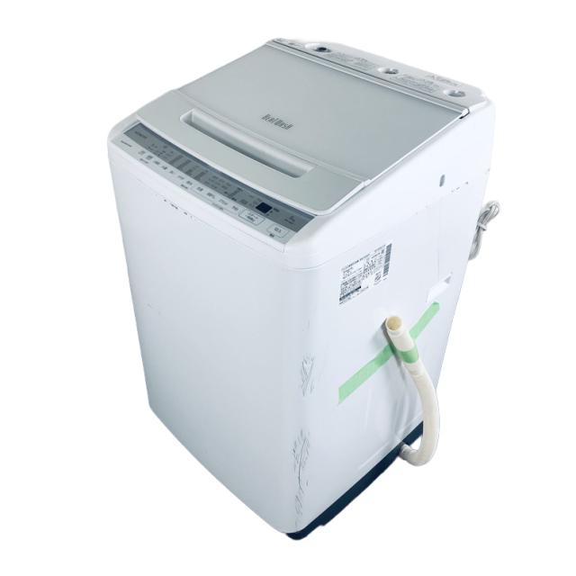 【中古】 【自社配送エリア内限定】 日立 HITACHI 洗濯機 一人暮らし 大きめ 2021年製 全自動洗濯機 8.0kg ホワイト 送風 乾燥機能付き BW-V80F(W) 縦型 送料無料 設置無料 地域限定 埼玉 東京 千葉 神奈川 RANK_D