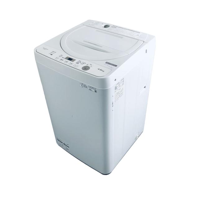 【中古】 【自社配送エリア内限定】 シャープ SHARP 洗濯機 2022年製 全自動洗濯機 4.5kg ベージュ 送風 乾燥機能付き ES-GE4F-C 一人暮らし 縦型 送料無料 設置無料 地域限定 埼玉 東京 千葉 神奈川 RANK_B