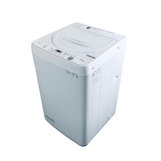 【中古】 【自社配送エリア内限定】 シャープ SHARP 洗濯機 2022年製 全自動洗濯機 4.5kg ベージュ 送風 乾燥機能付き ES-GE4F-C 一人暮らし 縦型 送料無料 設置無料 地域限定 埼玉 東京 千葉 神奈川 RANK_B