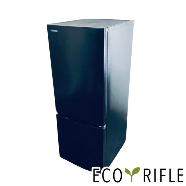 2022年TOSHIBA 153Lブラック二段式冷蔵庫 東芝 2022年製 冷蔵庫 153L 2ドア 右開き ブラック 【公式通販】