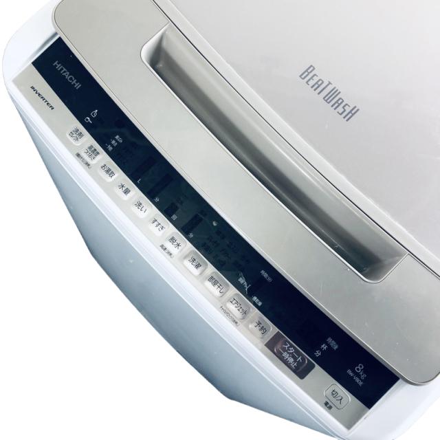 【中古】 【自社配送エリア内限定】 日立 HITACHI 洗濯機 2019年製 全自動洗濯機 8.0kg シャンパン 送風 乾燥機能付き BW-V80E(N) 一人暮らし 大きめ 縦型 送料無料 設置無料 地域限定 埼玉 東京 千葉 神奈川 RANK_B