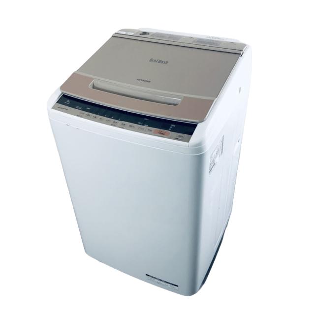 【中古】 【自社配送エリア内限定】 日立 HITACHI 洗濯機 2018年製 全自動洗濯機 8.0kg シャンパン 送風 乾燥機能付き BW-V80C(N) 一人暮らし 大きめ 縦型 送料無料 設置無料 地域限定 埼玉 東京 千葉 神奈川 RANK_B