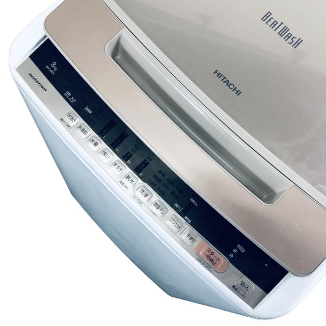 【中古】 【自社配送エリア内限定】 日立 HITACHI 洗濯機 2018年製 全自動洗濯機 8.0kg シャンパン 送風 乾燥機能付き BW-V80C(N) 一人暮らし 大きめ 縦型 送料無料 設置無料 地域限定 埼玉 東京 千葉 神奈川 RANK_B