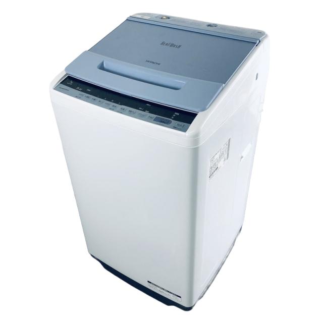 【中古】 【自社配送エリア内限定】 日立 HITACHI 洗濯機 2018年製 全自動洗濯機 7.0kg ブルー 送風 乾燥機能付き BW-V70C(A) 一人暮らし 大きめ 縦型 送料無料 設置無料 地域限定 埼玉 東京 千葉 神奈川 RANK_A