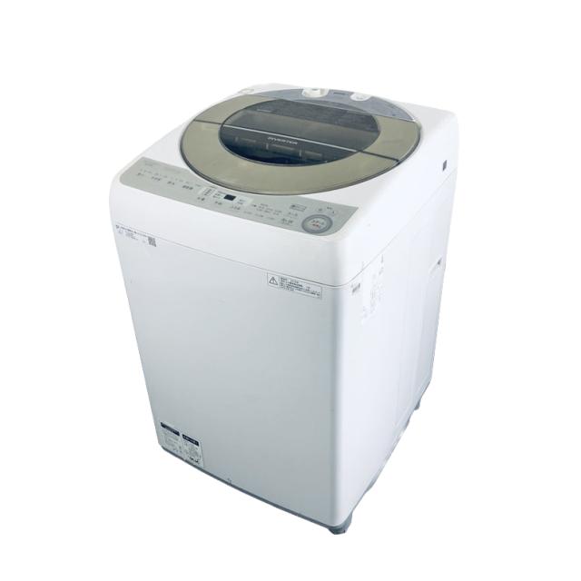 【中古】 【自社配送エリア内限定】 シャープ SHARP 洗濯機 2018年製 全自動洗濯機 8.0kg シルバー 送風 乾燥機能付き ES-GV8C(S) 一人暮らし 大きめ 縦型 送料無料 設置無料 地域限定 埼玉 東京 千葉 神奈川 RANK_B