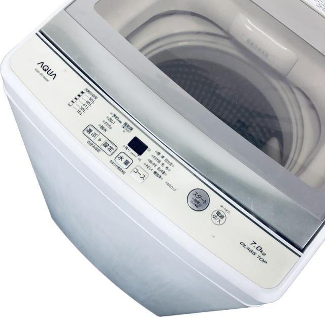 【中古】 【自社配送エリア内限定】 アクア AQUA 洗濯機 2019年製 全自動洗濯機 7.0kg ホワイト 送風 乾燥機能付き AQW-GS70G 一人暮らし 大きめ 縦型 送料無料 設置無料 地域限定 埼玉 東京 千葉 神奈川 RANK_B