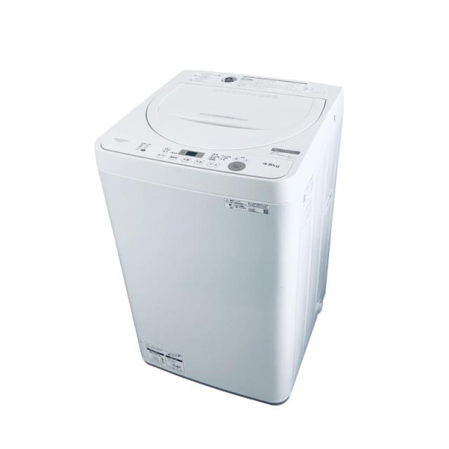 【中古】 【自社配送エリア内限定】 シャープ SHARP 洗濯機 2022年製 全自動洗濯機 4.5kg ベージュ 送風 乾燥機能付き ES-GE4F-C 一人暮らし 縦型 送料無料 設置無料 地域限定 埼玉 東京 千葉 神奈川 RANK_B