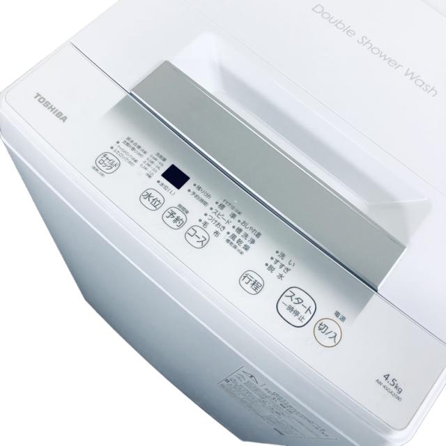 【中古】 【自社配送エリア内限定】 東芝 TOSHIBA 洗濯機 2024年製 全自動洗濯機 4.5kg ホワイト 送風 乾燥機能付き AW-45GA2 一人暮らし 縦型 送料無料 設置無料 地域限定 埼玉 東京 千葉 神奈川 RANK_A