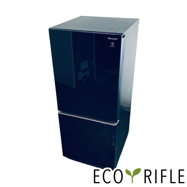【中古】 【自社配送エリア内限定】 シャープ SHARP 冷蔵庫 2019年製 2ドア 137L ブラック ファン式 両方開き SJ-GD14E-B 一人暮らし 奥行60cm以下 送料無料 設置無料 地域限定 埼玉 東京 千葉 神奈川 RANK_B