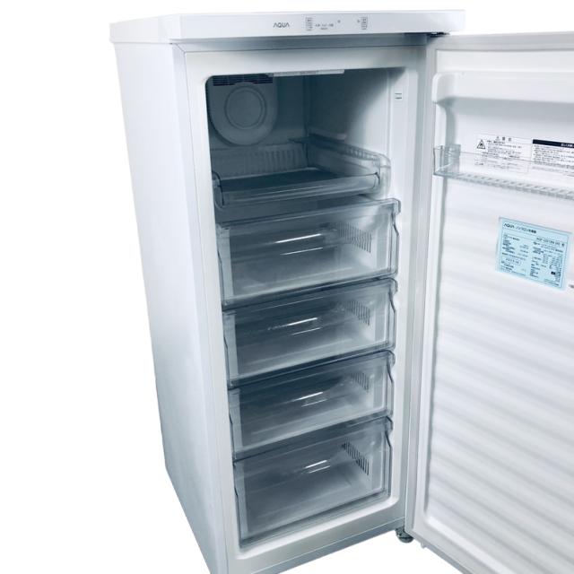 【中古】 【自社配送エリア内限定】 アクア AQUA 冷蔵庫 2023年製 1ドア 134L ホワイト 直冷式 冷凍庫（冷凍機能のみ） 右開き AQF-GS13M(W) 一人暮らし 奥行60cm以下 送料無料 設置無料 地域限定 埼玉 東京 千葉 神奈川 RANK_A_2