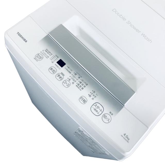 【中古】 【自社配送エリア内限定】 東芝 TOSHIBA 洗濯機 2023年製 全自動洗濯機 4.5kg ホワイト 送風 乾燥機能付き AW-45GA2 一人暮らし 縦型 送料無料 設置無料 地域限定 埼玉 東京 千葉 神奈川 RANK_A