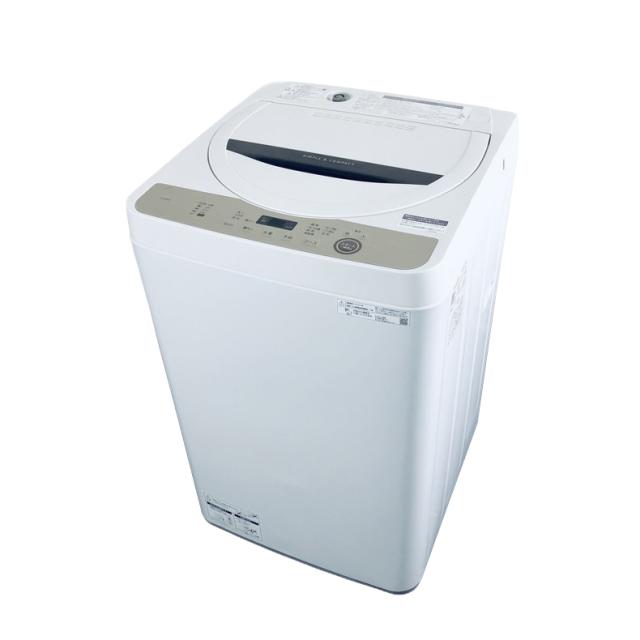 【中古】 【自社配送エリア内限定】 シャープ SHARP 洗濯機 2021年製 全自動洗濯機 6.0kg ブラウン 送風 乾燥機能付き ES-GE6E-T 一人暮らし 縦型 送料無料 設置無料 地域限定 埼玉 東京 千葉 神奈川 RANK_A