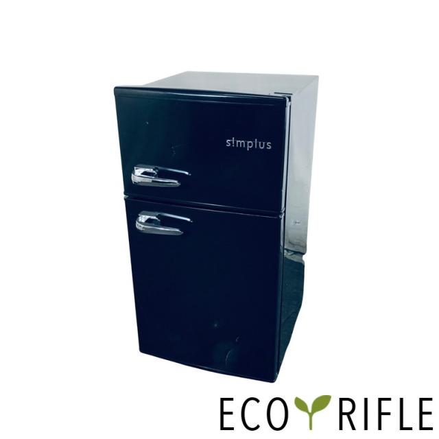 【中古】 【自社配送エリア内限定】 シンプラス 冷蔵庫 2018年製 2ドア 85L ブラック 直冷式 右開き SP-RT85L2-BK 一人暮らし 奥行60cm以下 送料無料 設置無料 地域限定 埼玉 東京 千葉 神奈川 RANK_B