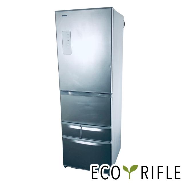 【中古】 【自社配送エリア内限定】 東芝 TOSHIBA 冷蔵庫 2018年製 5ドア 410L シルバー ファン式 右開き GR-417G(S) ファミリー 大型 400L以上 送料無料 設置無料 地域限定 埼玉 東京 千葉 神奈川 RANK_C