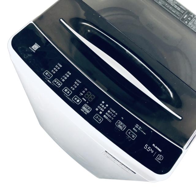 【中古】 【自社配送エリア内限定】 エルソニック ELSONIC 洗濯機 2023年製 全自動洗濯機 5.5kg ブラック 送風 乾燥機能付き EHX55DD 一人暮らし 縦型 送料無料 設置無料 地域限定 埼玉 東京 千葉 神奈川 RANK_A