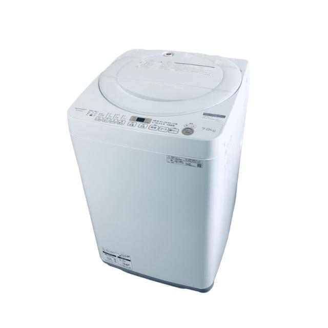 【中古】 【自社配送エリア内限定】 シャープ SHARP 洗濯機 2021年製 全自動洗濯機 7.0kg ホワイト 送風 乾燥機能付き ES-KS70W-W 一人暮らし 大きめ 縦型 送料無料 設置無料 地域限定 埼玉 東京 千葉 神奈川 RANK_B
