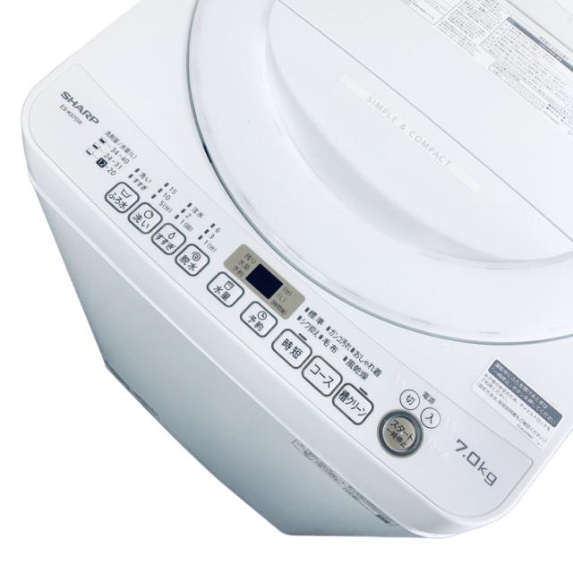 【中古】 【自社配送エリア内限定】 シャープ SHARP 洗濯機 2021年製 全自動洗濯機 7.0kg ホワイト 送風 乾燥機能付き ES-KS70W-W 一人暮らし 大きめ 縦型 送料無料 設置無料 地域限定 埼玉 東京 千葉 神奈川 RANK_B