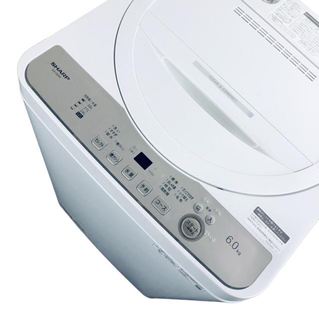 【中古】 【自社配送エリア内限定】 シャープ SHARP 洗濯機 2024年製 全自動洗濯機 6.0kg ゴールド 送風 乾燥機能付き ES-GE6H-N 一人暮らし 縦型 送料無料 設置無料 地域限定 埼玉 東京 千葉 神奈川 RANK_B
