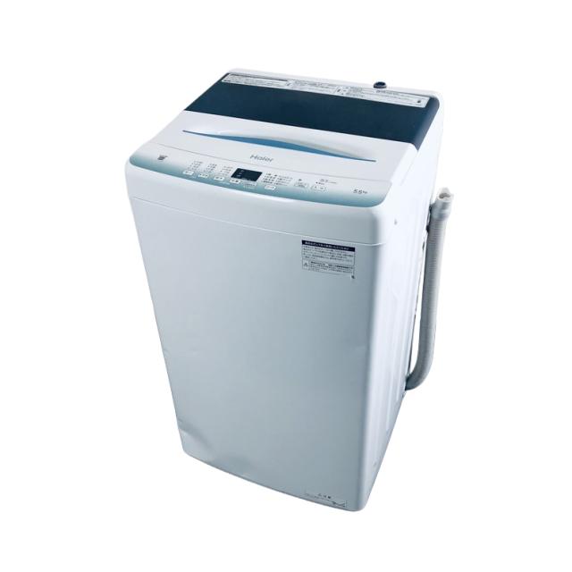 【中古】 【自社配送エリア内限定】 ハイアール Haier 洗濯機 2023年製 全自動洗濯機 5.5kg ホワイト 送風 乾燥機能付き JW-U55HK(W) 一人暮らし 縦型 送料無料 設置無料 地域限定 埼玉 東京 千葉 神奈川 RANK_B
