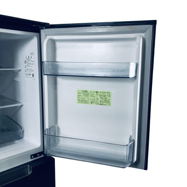 【中古】 【自社配送エリア内限定】 シャープ SHARP 冷蔵庫 2022年製 2ドア 152L ピュアブラック ファン式 両方開き SJ-GD15H-B 一人暮らし 大きめ 奥行60cm以下 送料無料 設置無料 地域限定 埼玉 東京 千葉 神奈川 RANK_B_4