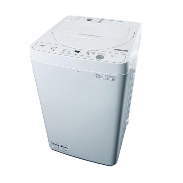 【中古】 【自社配送エリア内限定】 シャープ SHARP 洗濯機 2024年製 全自動洗濯機 5.5kg ホワイト 送風 乾燥機能付き ES-GE5H-W 一人暮らし 縦型 送料無料 設置無料 地域限定 埼玉 東京 千葉 神奈川 RANK_B_1