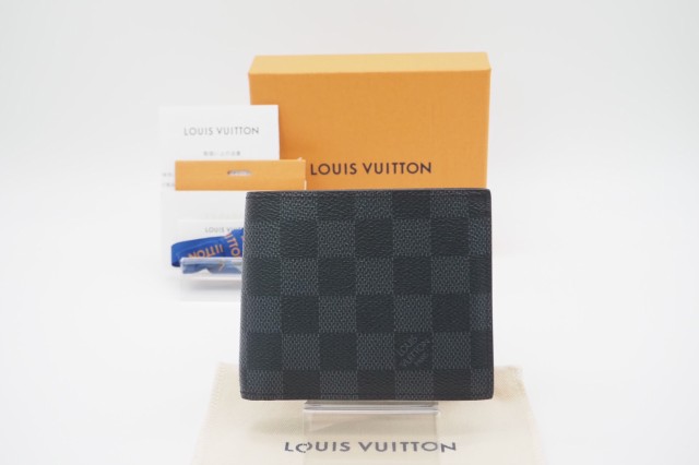 ABランク ≪LOUIS VUITTON ルイ ヴィトン/二つ折り財布≫ N63336 ダミエ グラフィット ポルトフォイユ マルコ NM ブ  商品のインターネット