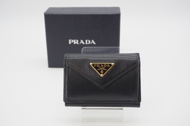 ☆安心の３大保証☆ ABランク ≪PRADA プラダ/三つ折り財布≫ 1MH021