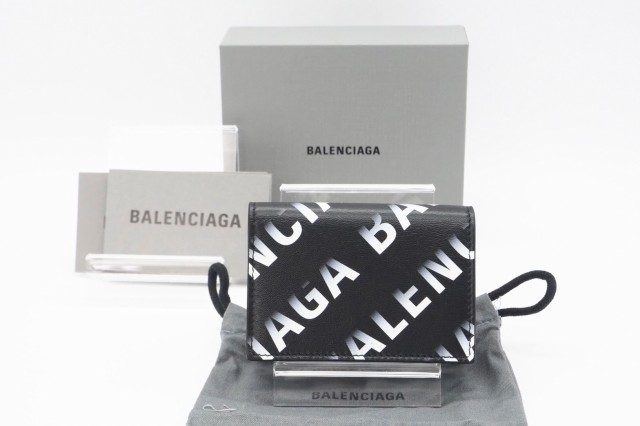 Aランク ≪BALENCIAGA バレンシアガ/三つ折り財布≫ 594312 スムース