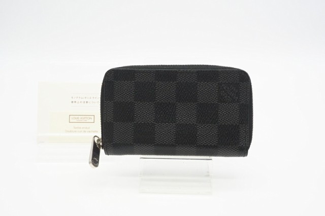 ☆安心の3大保証☆ Bランク ≪LOUIS VUITTON ルイ ヴィトン/コインケース≫ N63076 グラフィット ジッピー コインパース ブラック グレーの通販は