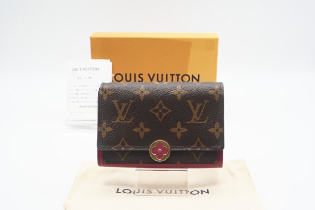 ☆安心の3大保証☆ ABランク ≪LOUIS VUITTON ルイ ヴィトン/二つ折り財布≫ M64588 モノグラム ポルトフォイユ フロール コンパクト フの通販は 47,688円