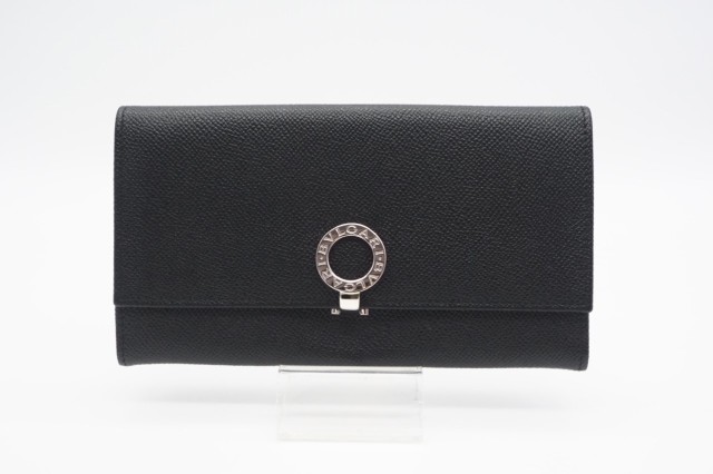 ☆安心の3大保証☆ Aランク ≪BVLGARI ブルガリ/二つ折り長財布≫ 30414 ブルガリ ブルガリ ロゴクリップ ブラック ブルー 極美品 送料無の通販は