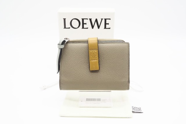 ☆安心の3大保証☆ ABランク ≪LOEWEロエベ/二つ折り財布≫ C660P30X01 スリムジップバイフォールドウォレットローレルグリーン オークル