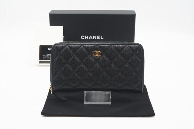 ☆安心の3大保証☆ ABランク ≪CHANEL シャネル/ラウンドファスナー長財布≫ AP0242 キャビアスキン クラシック ロング ジップ ウォレッ