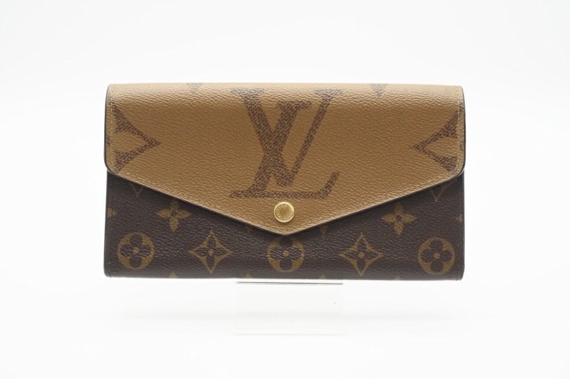 ☆安心の3大保証☆ Bランク ≪LOUIS VUITTON ルイ ヴィトン/二つ折り長財布≫ M80726 モノグラム リバース ポルトフォイユ サラ ブラウン