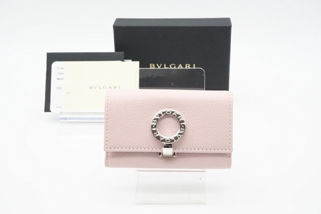 ☆安心の3大保証☆ Aランク ≪BVLGARI ブルガリ/6連キーケース≫ 30424 ブルガリ ブルガリ ロゴクリップ レザー ピンク 極美品 送料無料