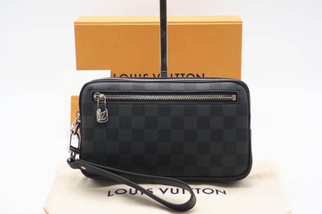 ☆安心の3大保証☆ Aランク ≪LOUIS VUITTON ルイ ヴィトン/クラッチバッグ≫ N60182 ダミエ グラフィット アルファ クラッチ ブラック